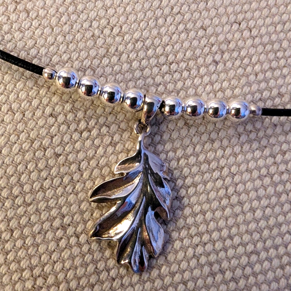 Sterling Silver Leaf Pendant